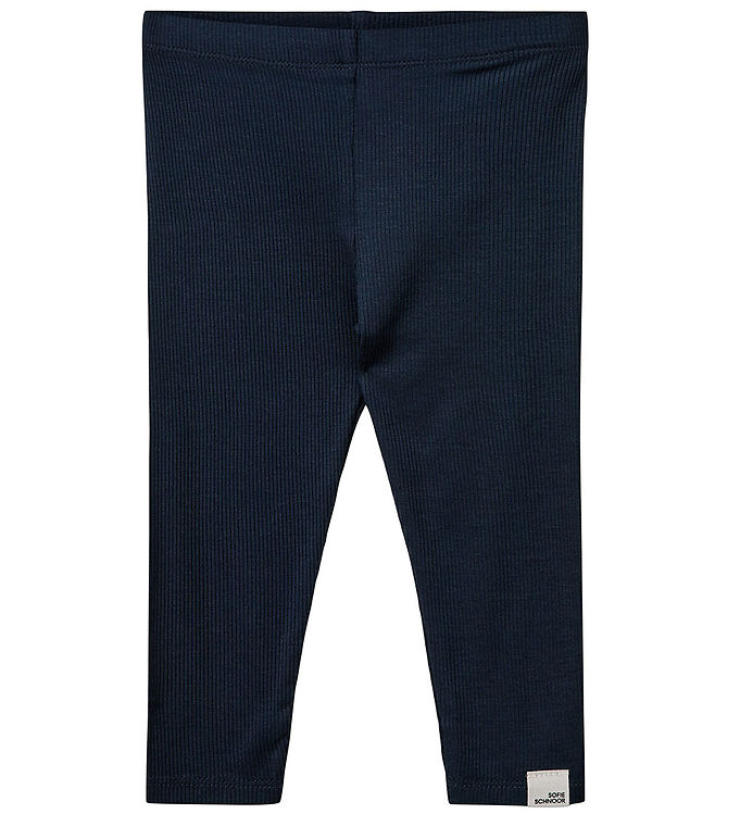 Sofie Schnoor Leggings i navy – rib-kvalitet til str. 92