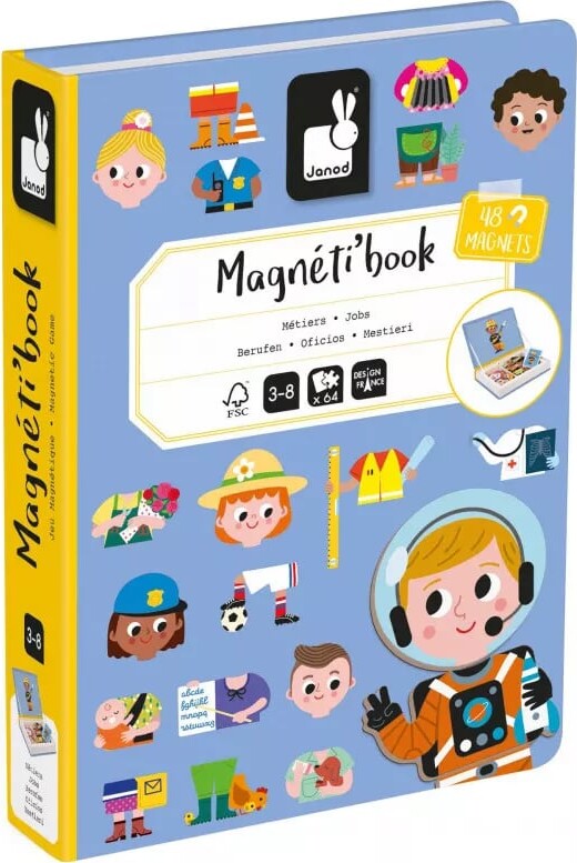 Janod - Magneti Book - Jobs - 48 Magneter Og 16 Kort