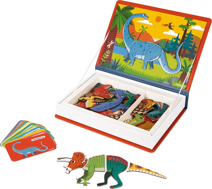 Janod - Magneti Book - Dinosaur - 40 Magneter