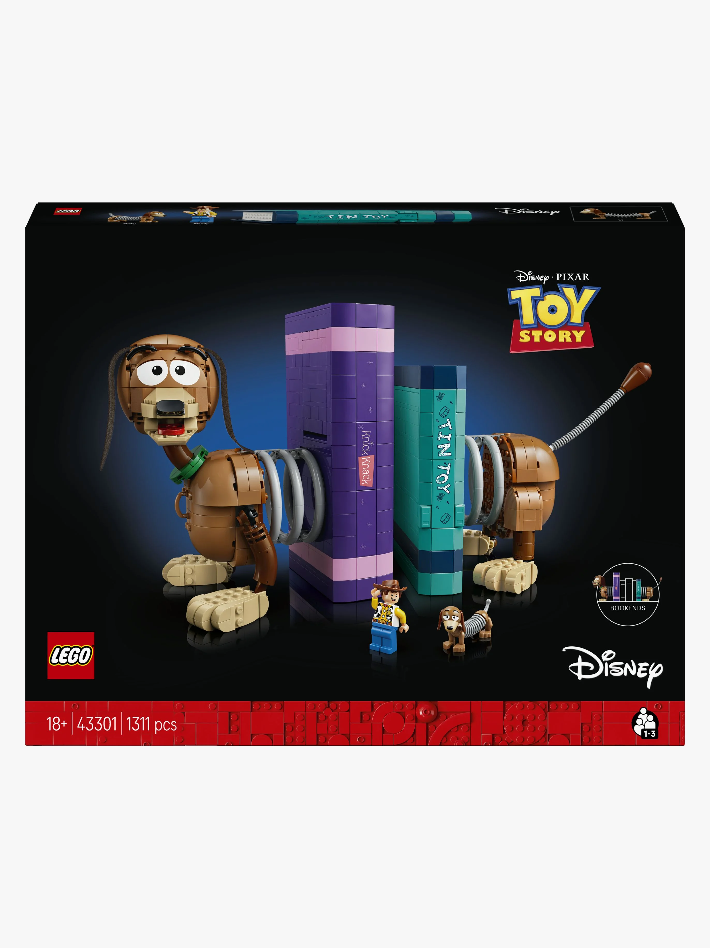 LEGO Disney Pixar 43301 Toy Story bogstøtter med hunden Slinky