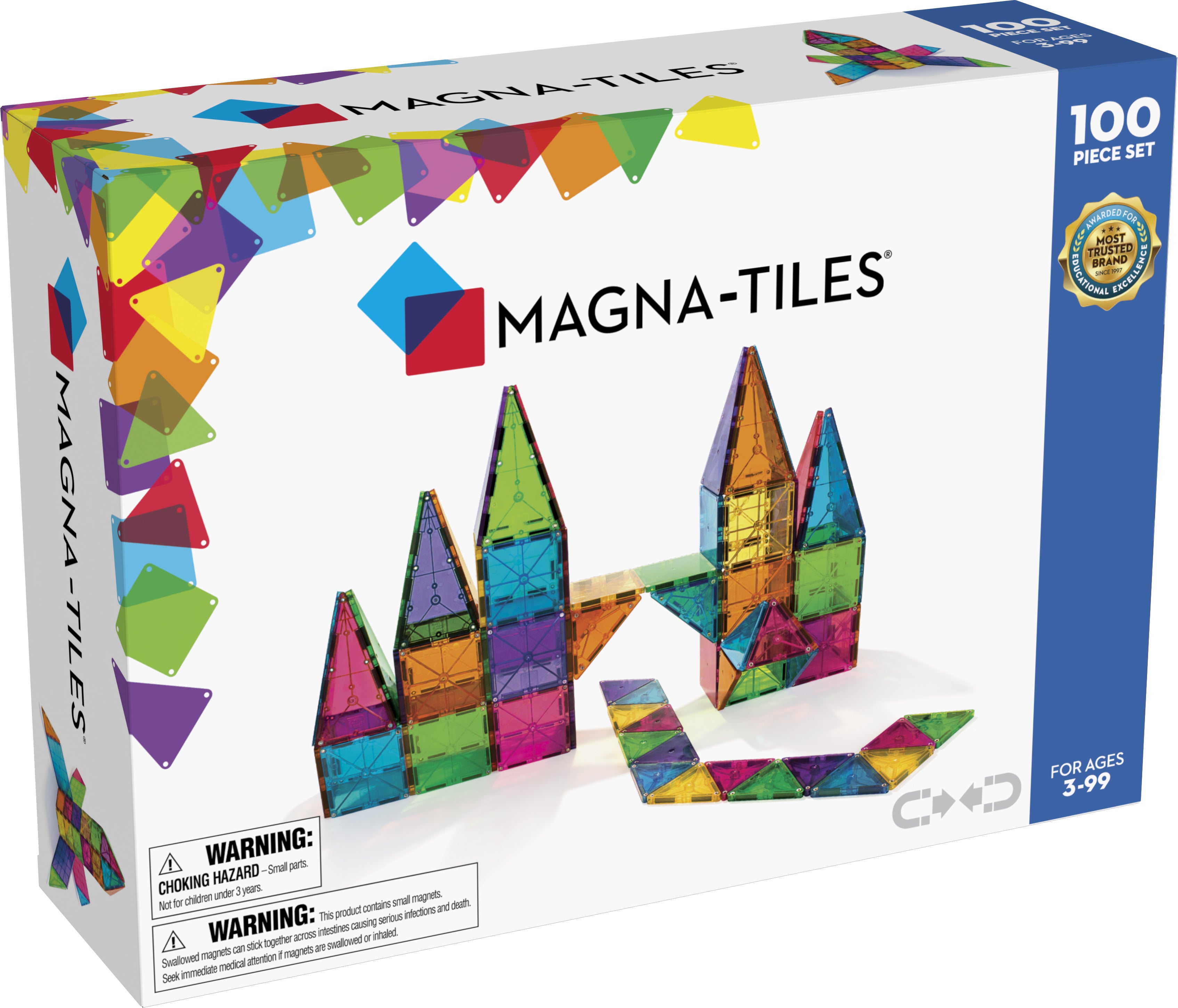 Magna-Tiles Clear Colours Byggesæt 100 Dele