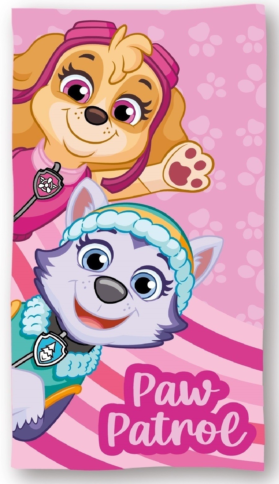 Paw Patrol Pink Badehåndklæde 70 x 140 cm
