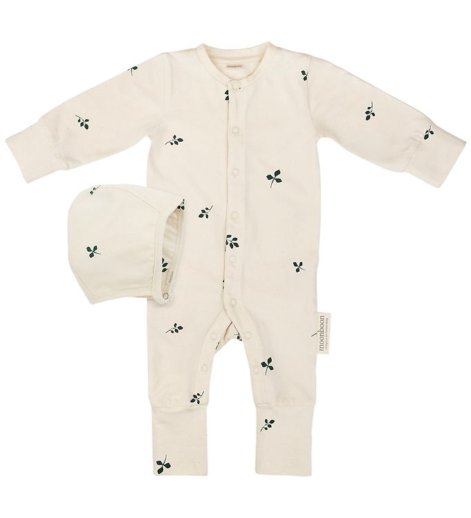 Moonboon Natdragt m. Babyhjelm - Gaveæske - Leaf