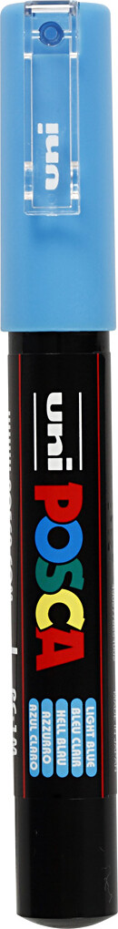 Posca Tusch - Nr. Pc-1m - Tykkelse 0,7 Mm - Lyseblå